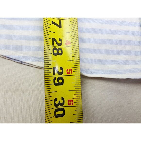 Jack Spade Sz Medium Mens Blue White Stripe Button Down Long Sleeve Cotton Shirt - Picture 7 of 9